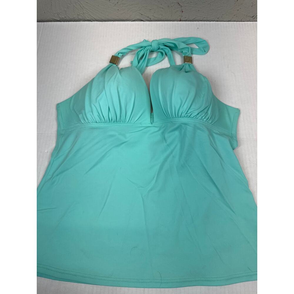 Victoria’s Secret Teal With Silver Details Tankini Top Swimsuit XS Approximate